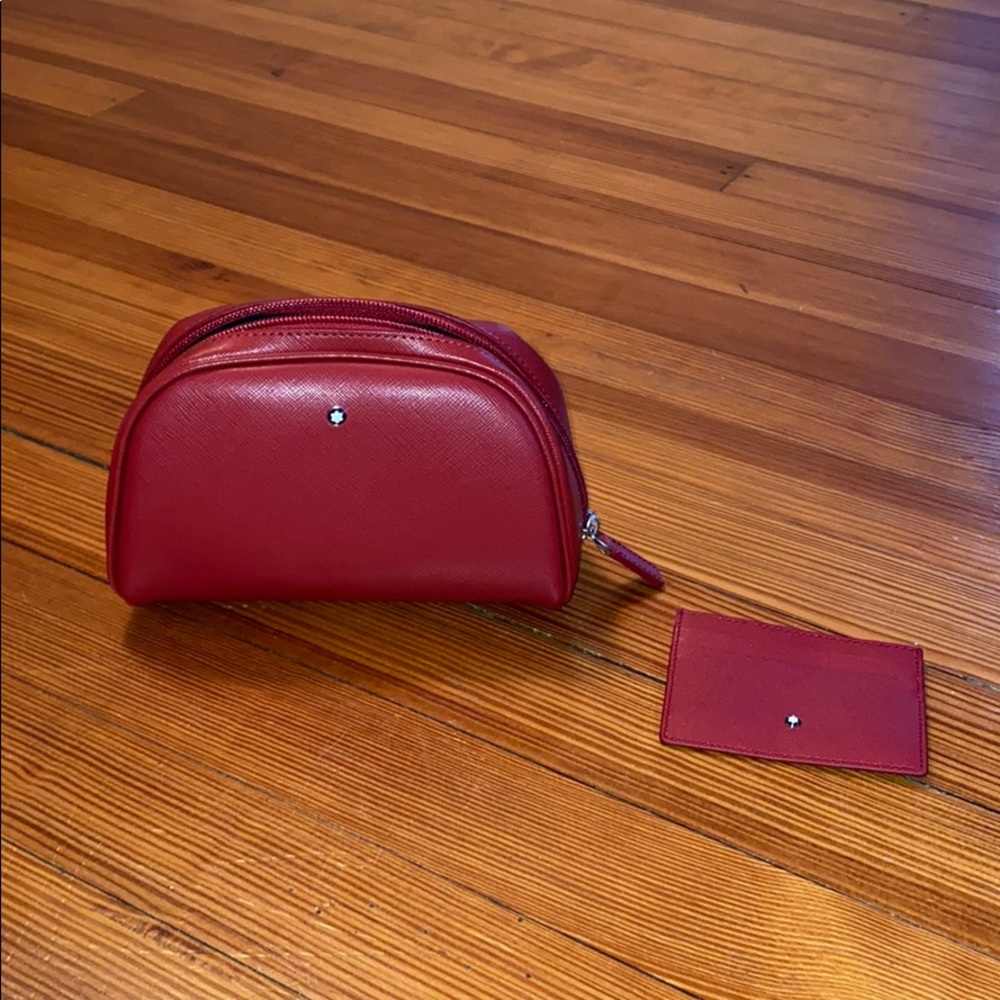 Montblanc leather makeup/pencil case BRAND NEW